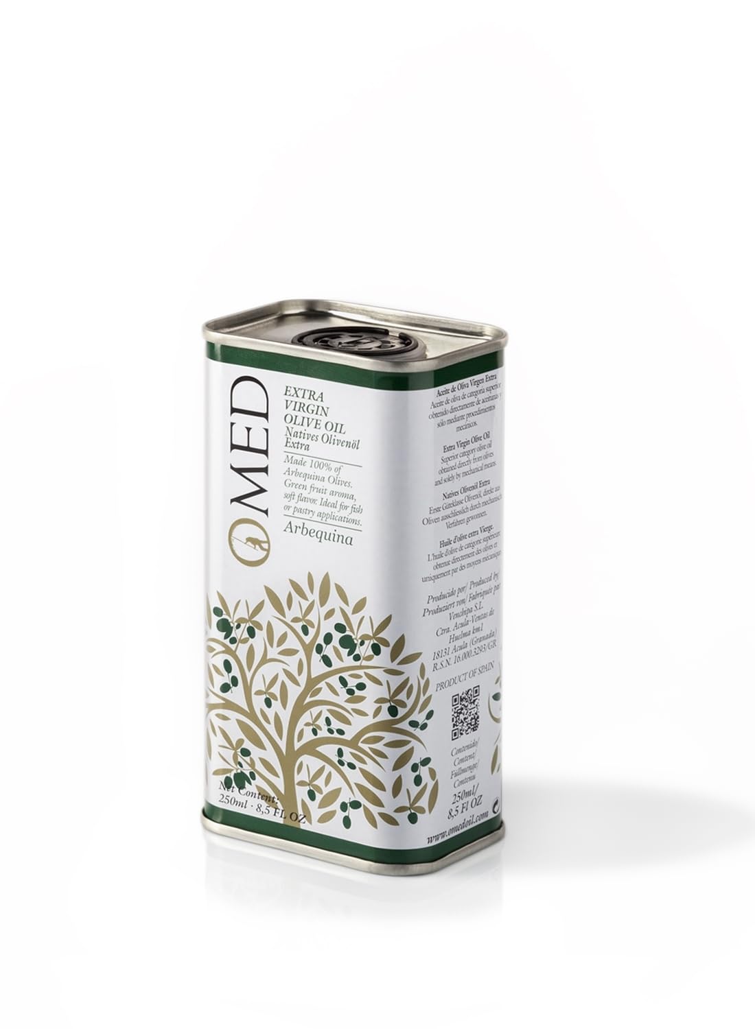 O-Med Arbequina Extra Virgin Olive Oil - 250 Ml