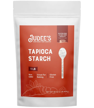 Judees Tapioca Starch 1 lb - Non-GMO, Gluten-Free and Nut-Free - Great for Gluten-Free Baking, Cooking, Thickening, and Making B