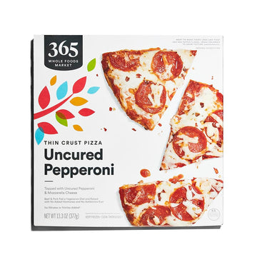 365 Everyday Value, Pepperoni Thin Crust Pizza, 13.3 oz, (Frozen)