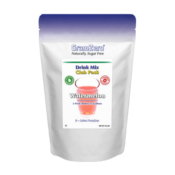 GramZero Watermelon Zero Calorie Sugar Free Drink Mix, Great For Nutrition Club Loaded Teas, Stevia Sweetened