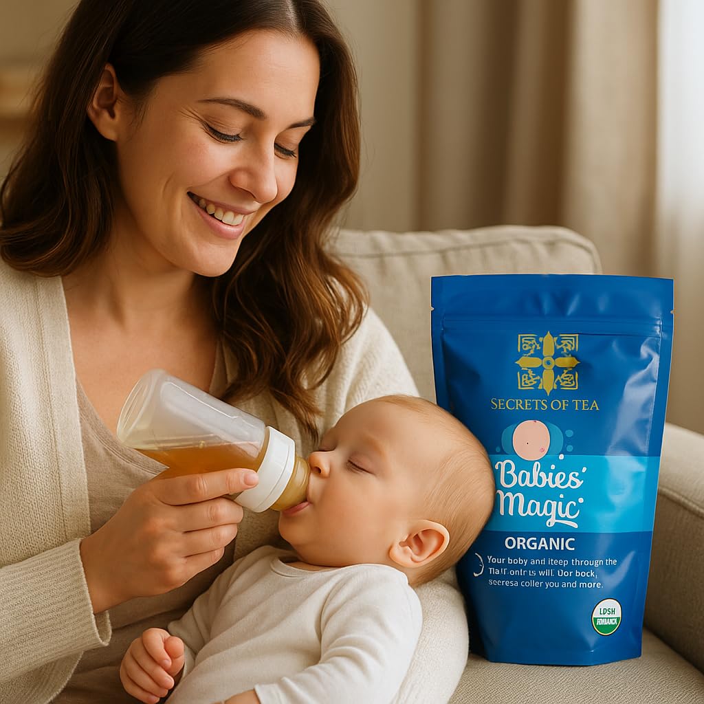 Secrets Of Tea - Babies Magic Tea: Natural Relief For Baby Colic And Gas - Usda Organic, Caffeine-Free, Promotes Better Sleep- 20 Count ((1 Pack)