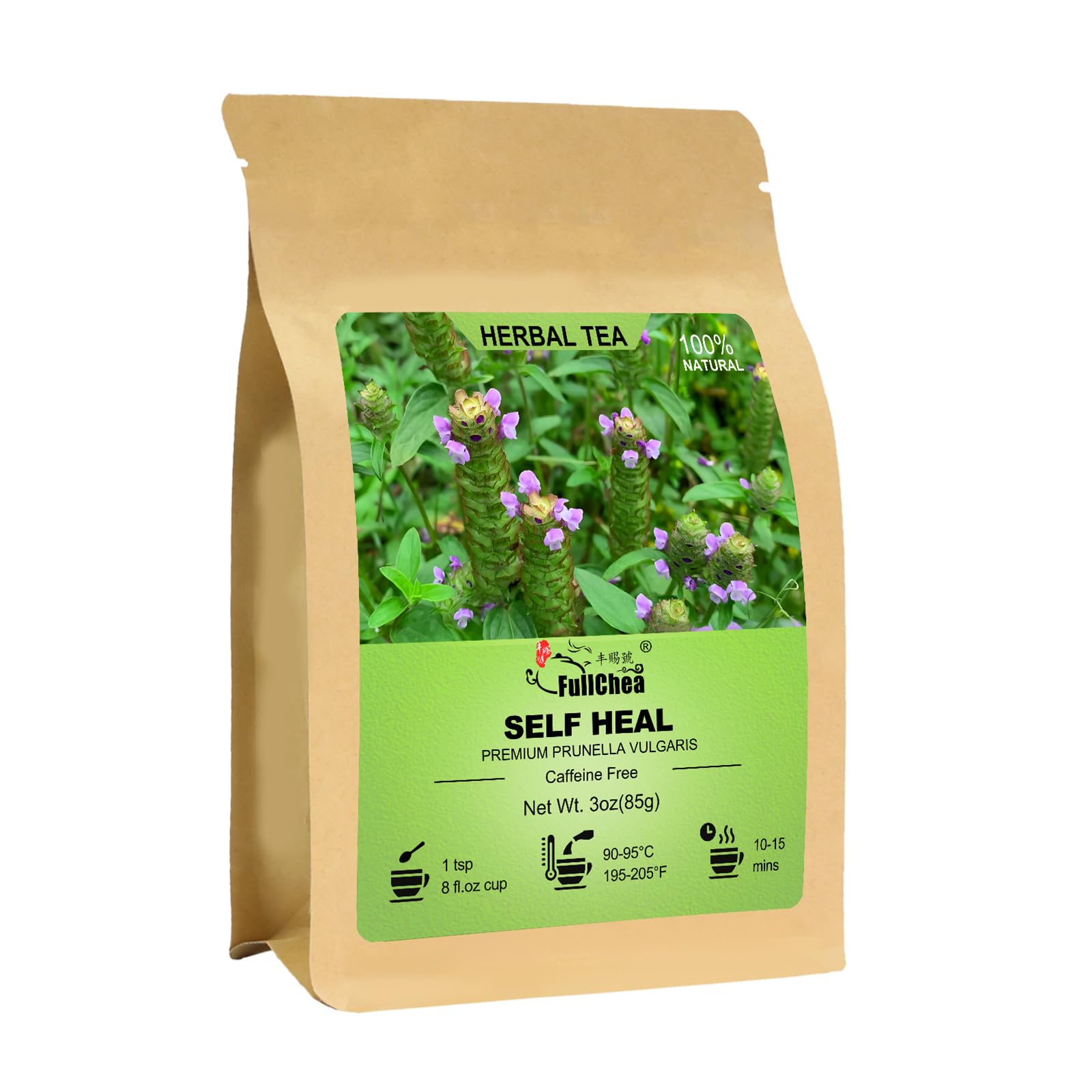 Fullchea - Whole Self Heal Herb  3Oz/85G - Prunella Vulgaris Loose Leaf Herbal Tea - Natural Dried Xia Ku Cao- No Additives  Non-Gmo  Energy Blend-Free - Supports Liver & Eye Health