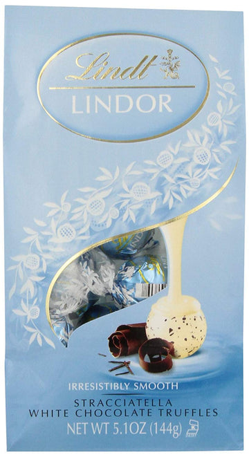 Lindt LINDOR Stracciatella White Chocolate Truffles, 5.1 Ounce (Pack of 4)