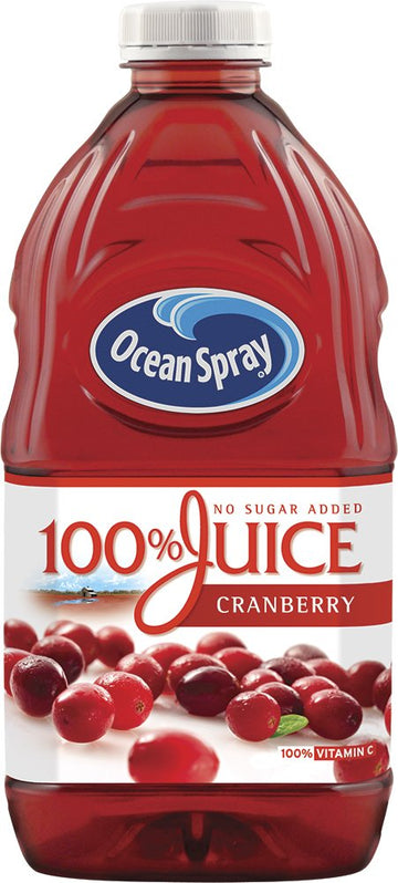 Ocean Spray 100% Juice Cranberry, 60 Ounce Bottles (Pack Of 8)