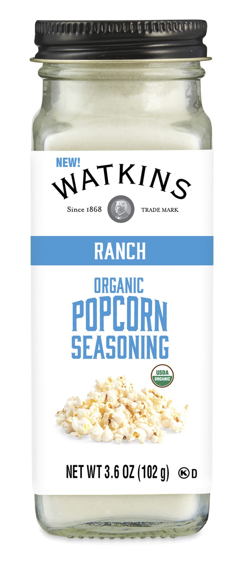 Watkins Gourmet Organic Ranch Popcorn Seasoning, 3.6 Oz