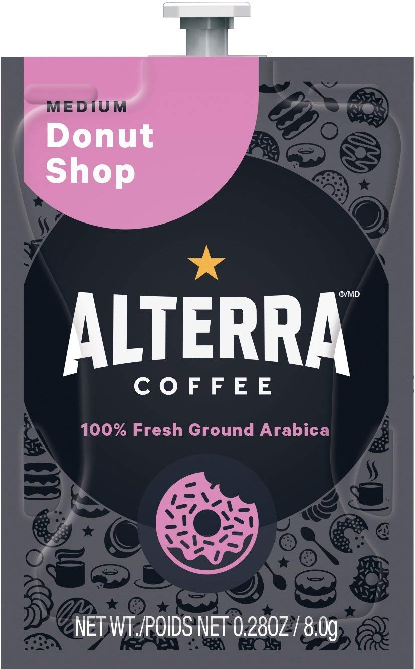 Mars Drinks ALTERRA Coffee Donut Shop Blend Single Serve Freshpacks, 20 Packets, 5.6 Ounce, Black & Pink, Model COMINHKG103169