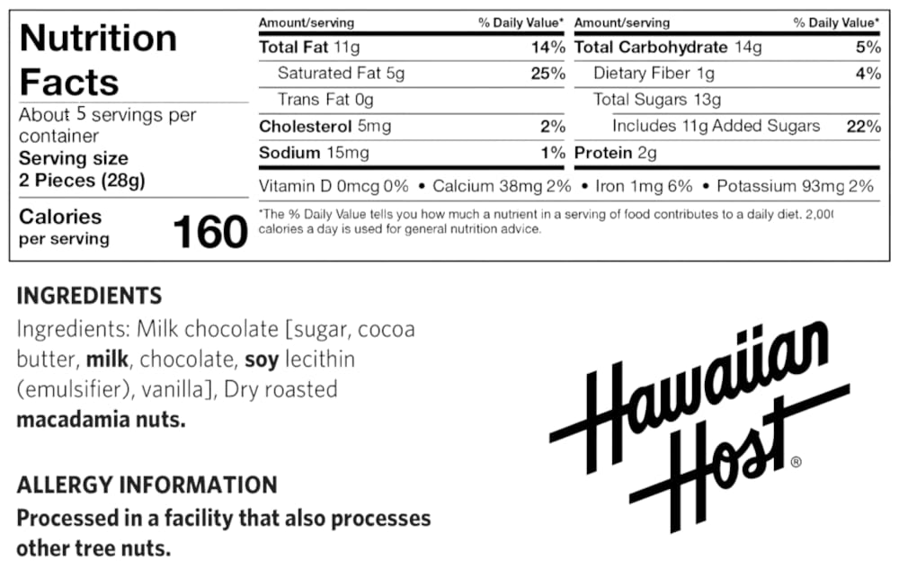 Hawaiian Host Alohamacs - Premium Milk Chocolate Covered Macadamia Nuts - Hand-Selected Macadamias, A Taste Of Hawaii - 10 Piece