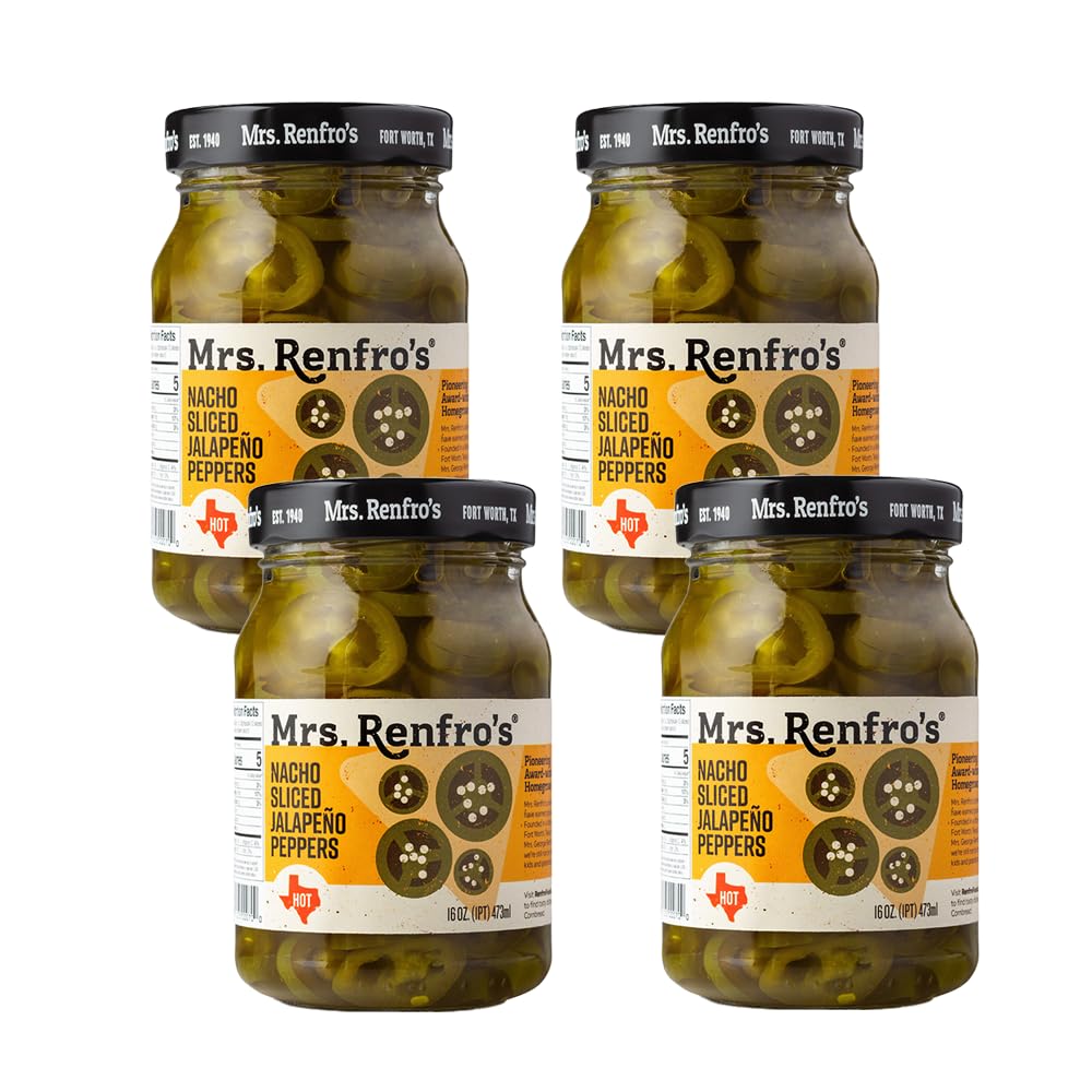 Mrs. Renfros Nacho Sliced Jalapeo Peppers Crisp (16-Oz. Jars, 4-Pack)