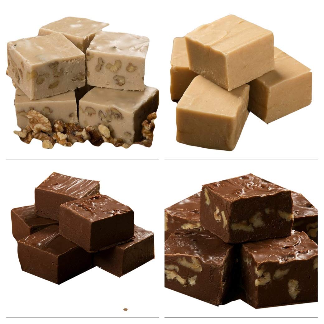 Betsy'S Fancy Fudge Variety Box, 1/4 Lb Each Individually Wrapped Squares Of Chocolate, Chocolate Walnut, Peanut Butter, Maple W