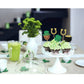 Moitkptt St Patricks Day Cupcake Toppers, 24 Pcs Four Leaf Clover & Leprechaun Hat Mix A