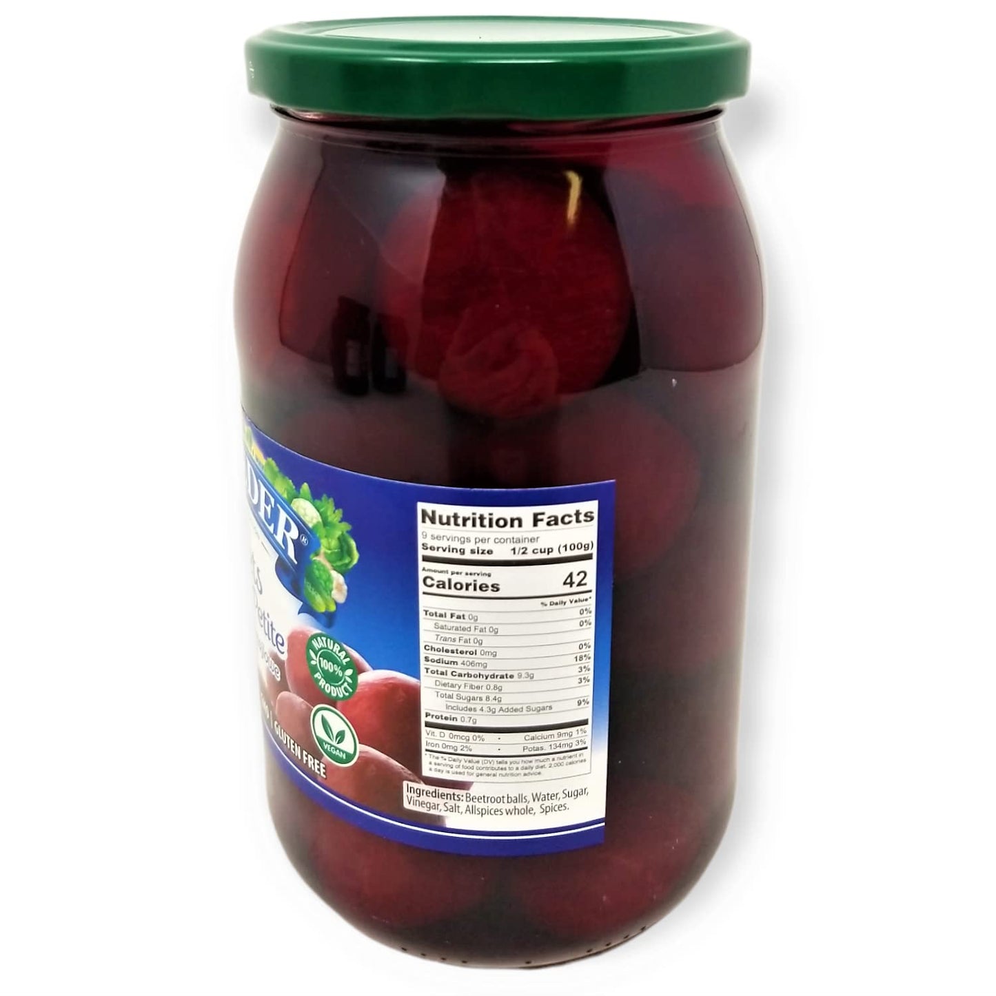 Belveder Beets Whole Petite 31.74 Oz 900G, Vegan, Non-Gmo, Gluten-Free Pack Of 1