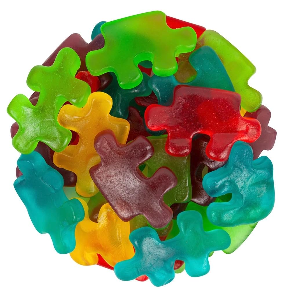 Bayside Candy Gummy Puzzle Pieces Candy - Fun Shaped Candy Chewy Gummies - Chewy Fruity Treats (5.5LB)
