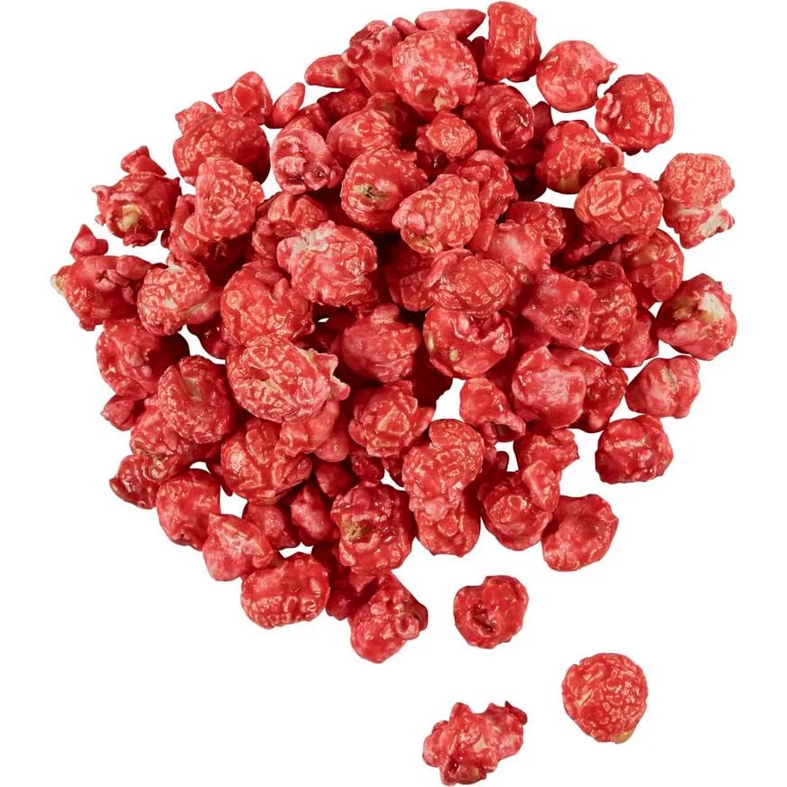 The Hampton Popcorn Company Red Popcorn Bucket with Scoop, 20 Ounce Strawberry Flavored Tub