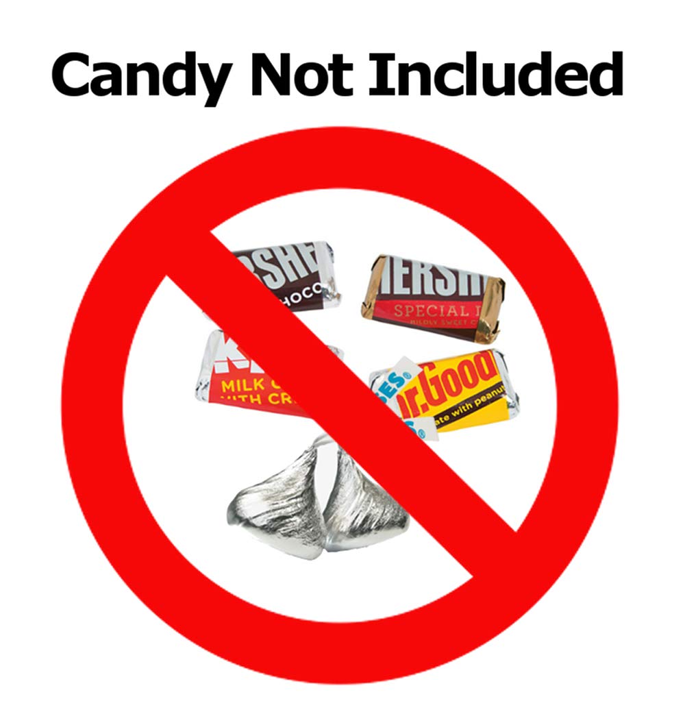 60Th Anniversary Miniatures Candy Bar Wrapper, (Set Of 60) Mini Candy Chocolate Bar Stickers; Silver And White, Candy Not Includ