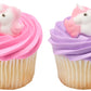 Lucks Dec-Ons Decorations Molded Sugar/Cup-Cake Topper, Lovely Little Unicorn, 1.375 Inch, 80 Count