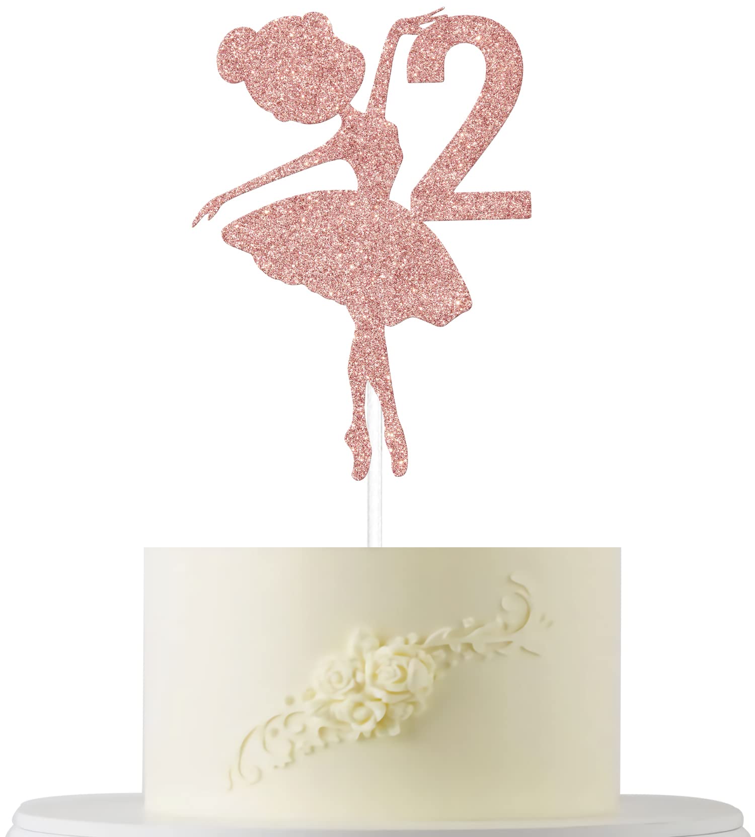Ballerina 2Nd Birthday Cake Topper, Ballerina One Cake Topper, 2Nd Birthday Cake Topper, Ballerina Birthday Cake Decorations, Pr