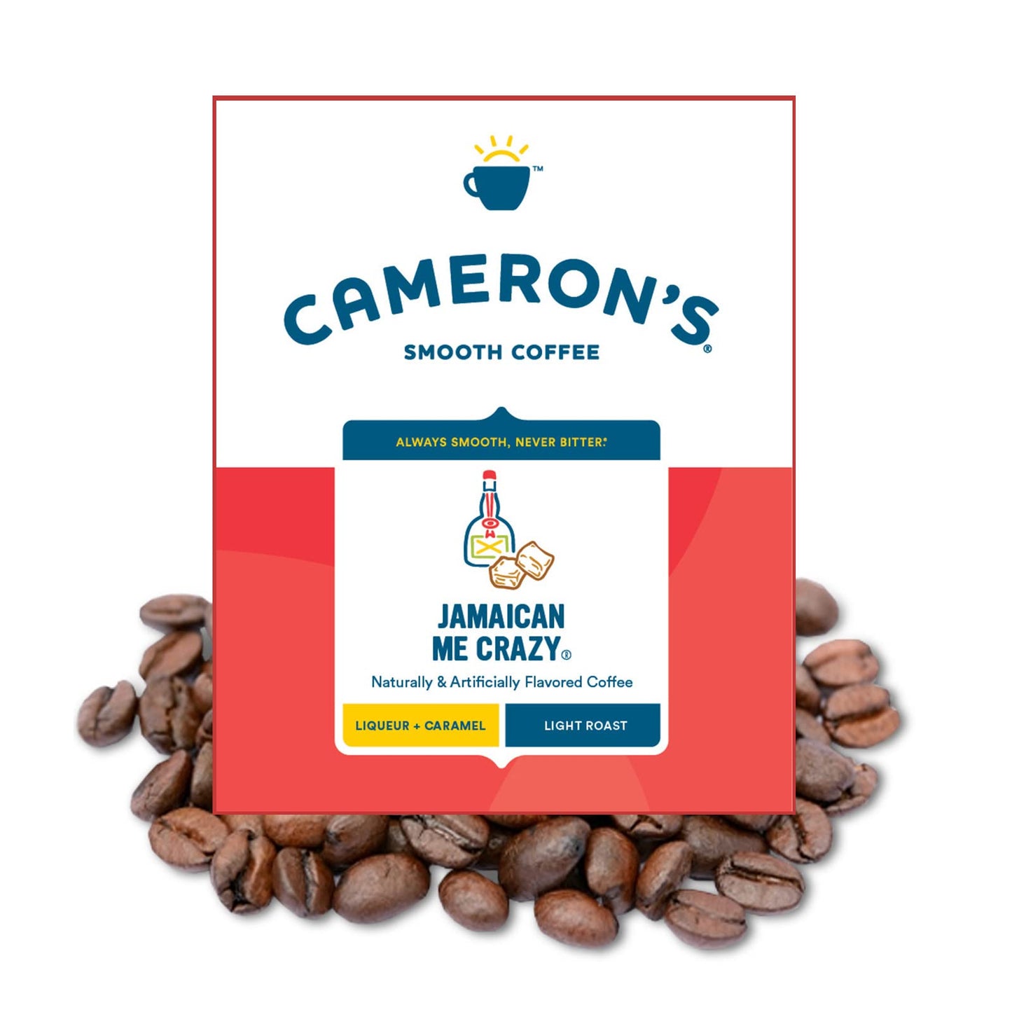 Camerons Coffee Roasted Whole Bean Coffee, Jamaican Me Crazy, 64 Ounce, Brown