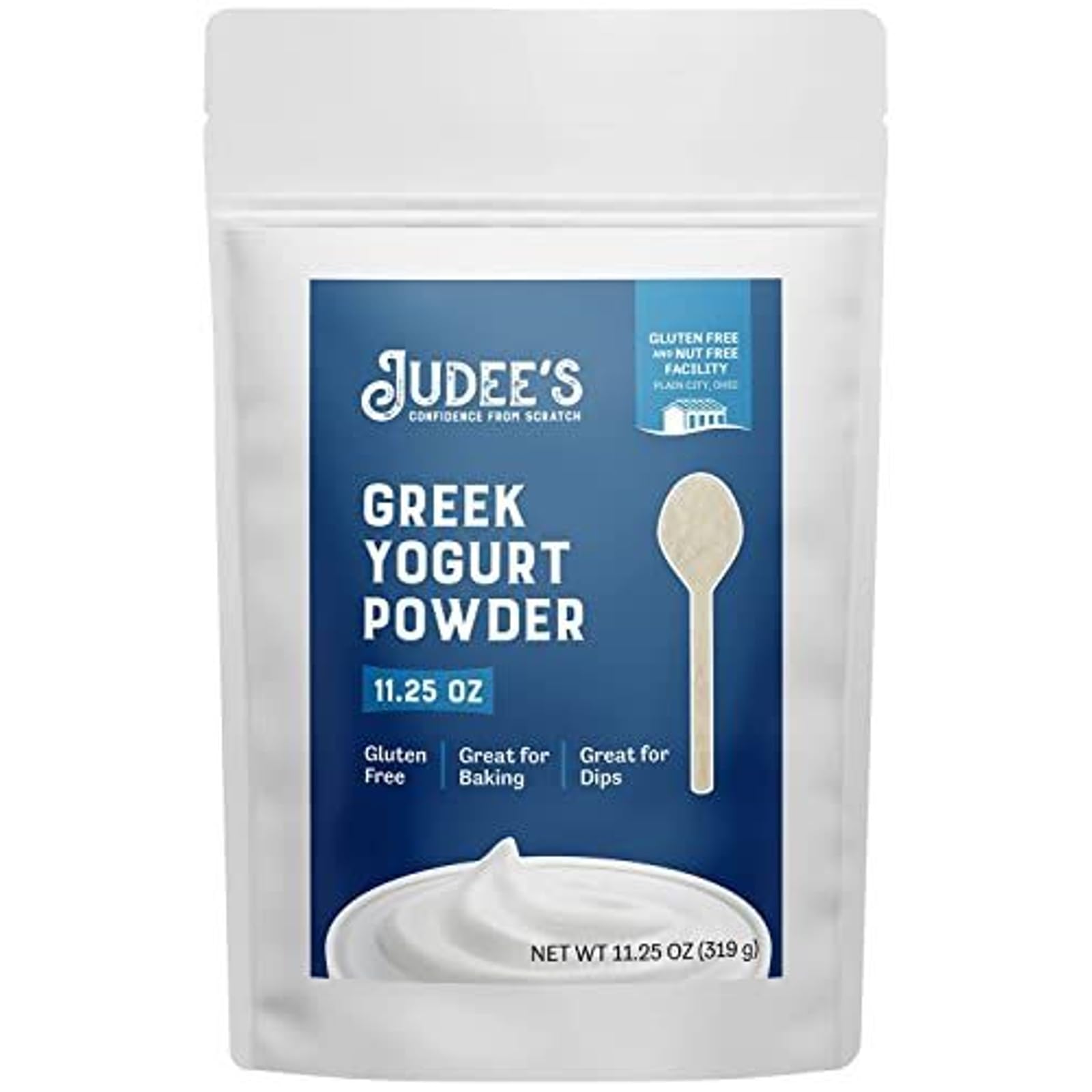 Judees Gluten Free Greek Yogurt Powder - Fat-Free, High-Protein - 11.25 Oz