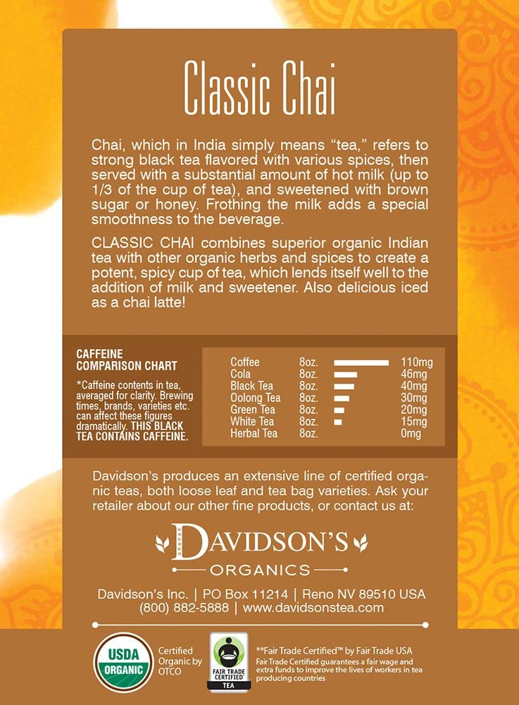 Davidsons Davidsons  Classic Chai, 8 Ea