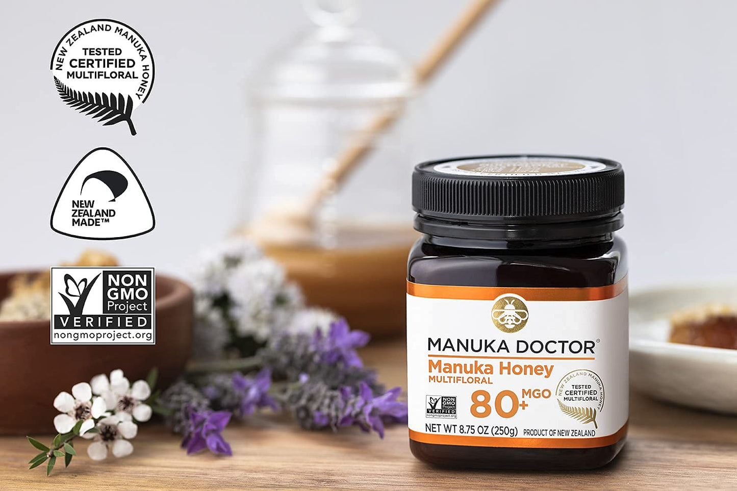Manuka Doctor - Mgo 80+ Manuka Honey Multifloral, 100% Pure New Zealand Honey. Certified. Guaranteed. Raw. Non-Gmo (8.75Oz)