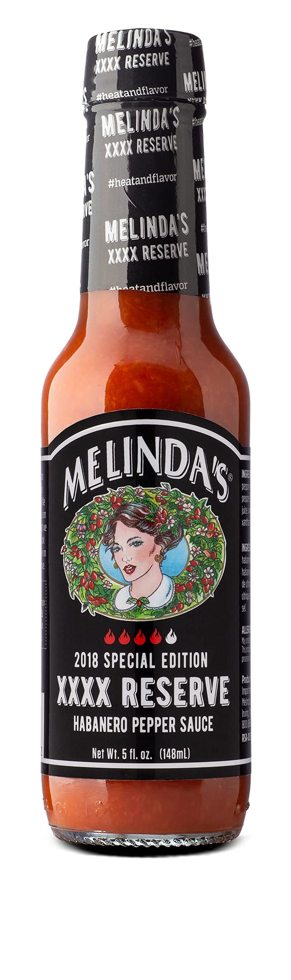 Melindas Original Habanero Pepper Hot Sauce, XXXXtra Reserve, Kosher, 5 Ounce (Pack of 12)