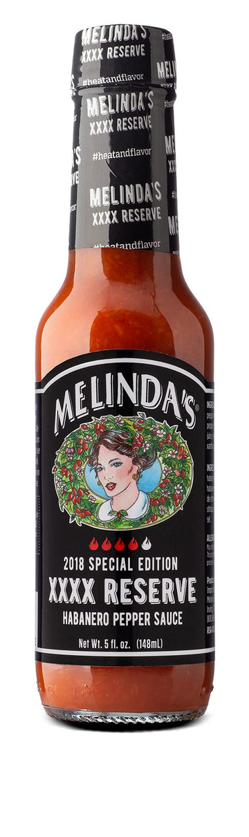 Melindas Original Habanero Pepper Hot Sauce, XXXXtra Reserve, Kosher, 5 Ounce (Pack of 12)