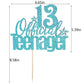 Qertesl 13th Birthday Cake Topper, Blue Cardboard Decoration for Boys and Girls, Cheers to 13 Years, Model Qertesl