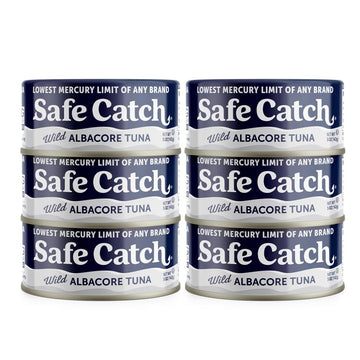 Safe Catch Wild Albacore Tuna - Canned Low Mercury, Gluten-Free, Non-GMO, 5oz (Pack of 6)