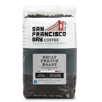 San Francisco Bay Whole Bean Coffee - Decaf French Roast (2Lb Bag), Dark Roast, Swiss Water Processed