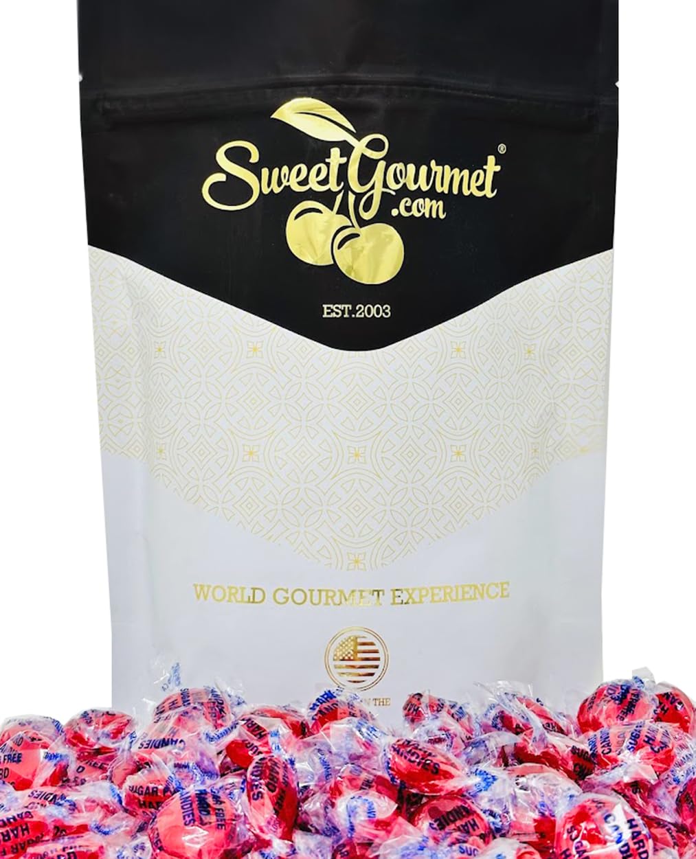 Sweetgourmet Sugar-Free Cinnamon Discs Arcor Bulk Hard Candy | 2 Pounds