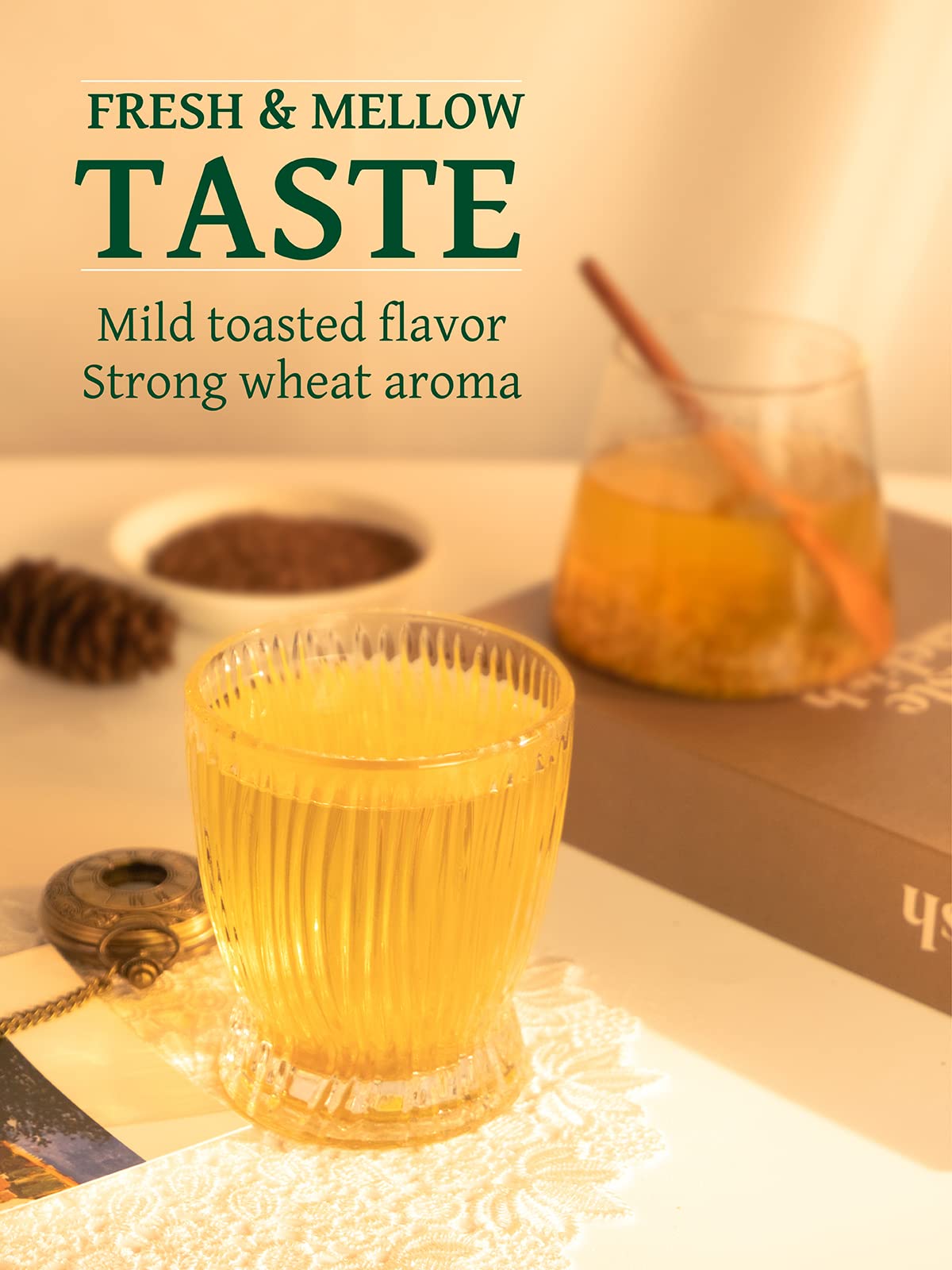 TeeLux Roasted Buckwheat Loose Leaf Tea, Caffeine Free, 14oz/400g