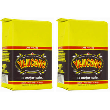 Yaucono Ground Coffee Bagged, 8 Ounce (Pack Of 2)