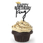 Happy Birthday Cake Topper Acrylic,King Birthday Cake Topper Birthday Decorations