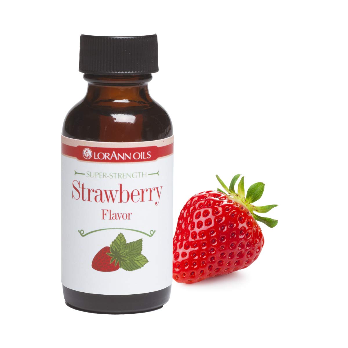 LorAnn Strawberry Flavoring, 1 oz Bottle, Clear Reddish Pink, Model 0320
