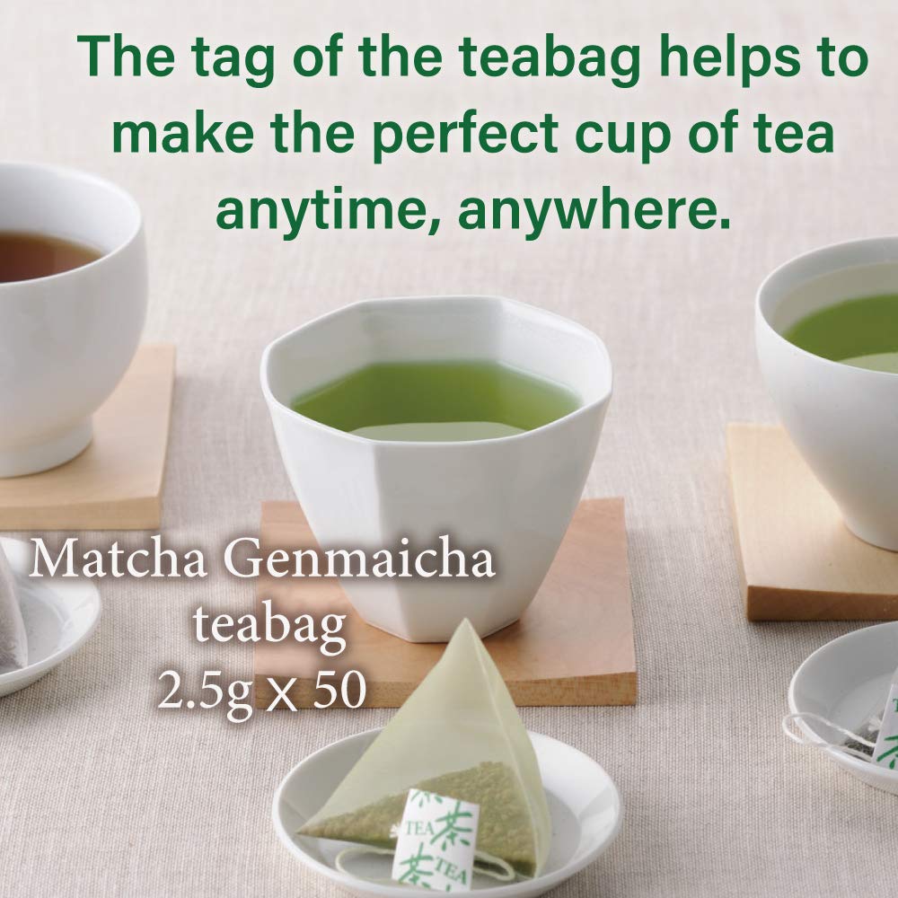 Premium Matcha Genmai Green Teabags 2.5Gx50Teabags From Japan | Japanese Tea Kimikura