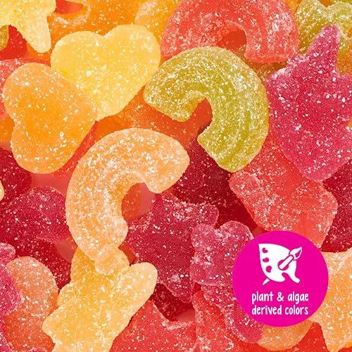 Katjes Plant Based Sour Gummy Candy - Passion Fruit, Orange, Lime, Raspberry & Black Currant Flavored Sour Gummies - Palm Oil Fr