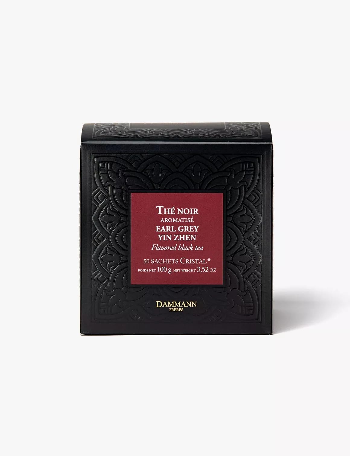 Dammann Freres Sachets  Earl Grey Yin Zhen Tea Bags  enhanced Gourmet French Black Tea  Blend Bergamot  50 Count (Single Pack)