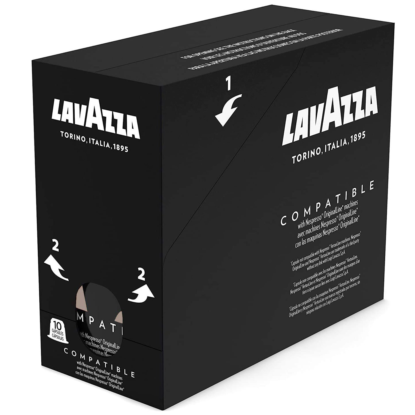 Lavazza Ristretto Noble Dark Roast Coffee compact pieces Compatible with Nespresso, 10 Count (Pack of 6)
