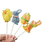 wanEOS Easter Lollipops, 24-Pack Assorted Fruit Flavors, Rabbit, Egg, Duck Shapes, Individually Wrapped for Goodie Bags