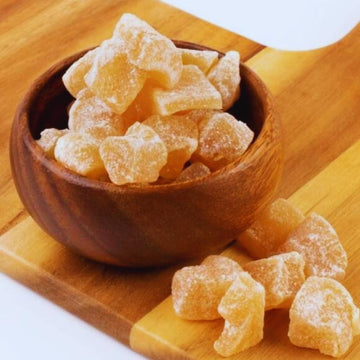 Sweetaholic Crystallized Ginger Chunks - 5 Lb Bulk Bag - Non-Gmo, Kosher, Sugar-Coated Dried Ginger - Spicy Sweet Snack For Dige