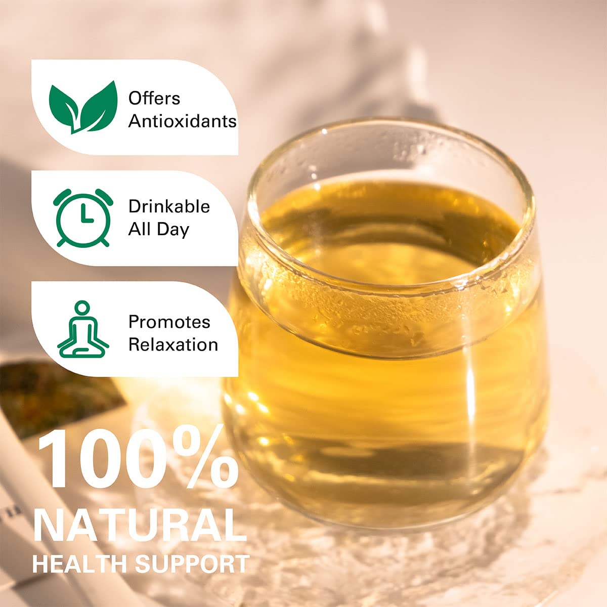 Wt Weetee Organic Decaf Green Tea Bags, Organic Green Tea 200 Count | Co2-Decaffeinated | Super Antioxidant | Resealable Kraft Bag