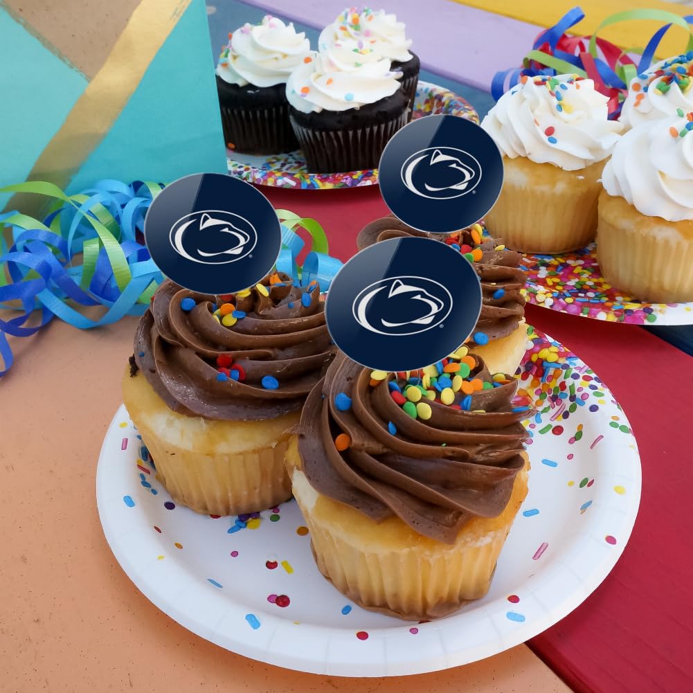 GRAPHICS & MORE Acrylic Cupcake Picks Toppers Set of 6 - Pennsylvania State University Logo
