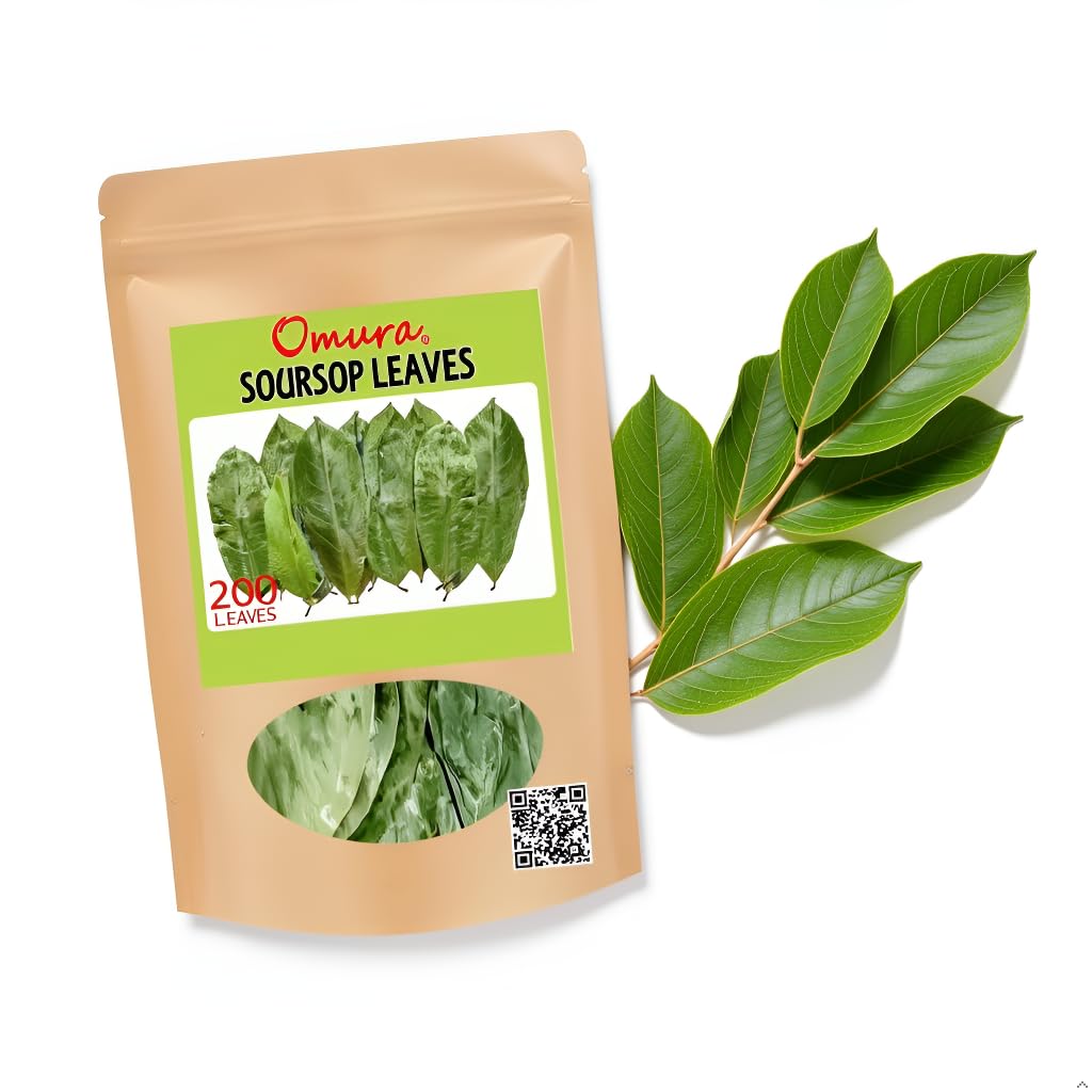 OMURA Dried Soursop Leaves Herbal Tea - 200 Count - Graviola Soursop Leaf Tea for Brewing