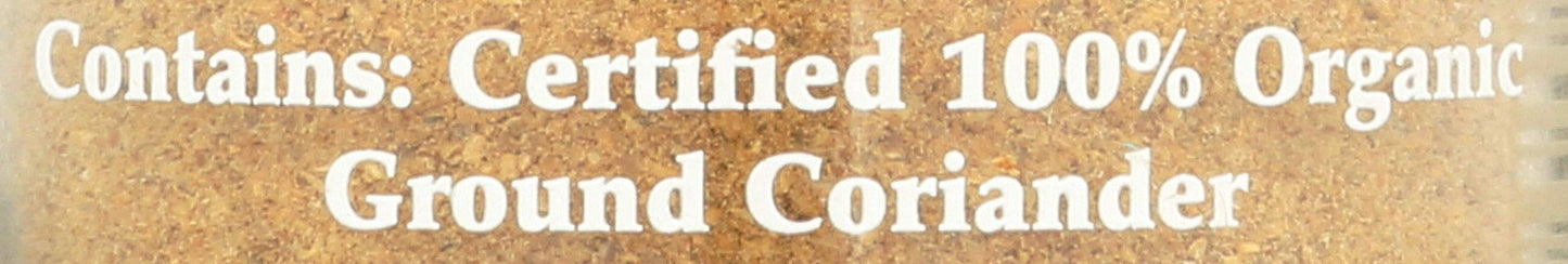 Morton & Bassett Organic Ground Coriander, Gluten Free, Non-GMO, 1.6 oz Jar, Plastic