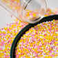 NIPEOR Nonpareils Sprinkles Edible Pearl Sprinkles 130g/4.6oz Yellow Pink for Cake Decorating, Baking, Ice Cream, Cupcakes