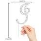 LINGPAR Rhinestone Letter I Cake Topper, Silver Crystal Decoration for Weddings and Birthdays, Model 01