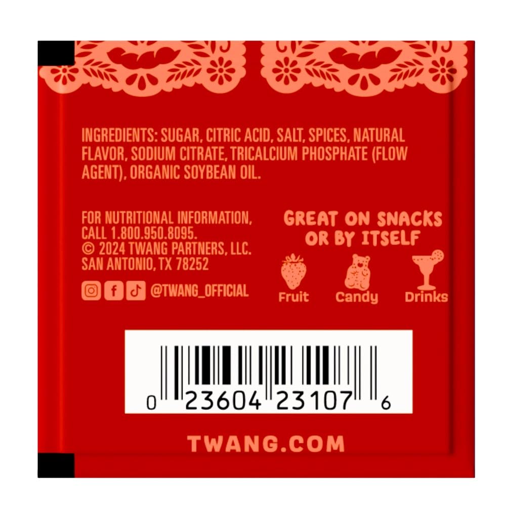 Twang Tamarind Snack Salt Packet, Box of 200, 0.04 Ounce Each