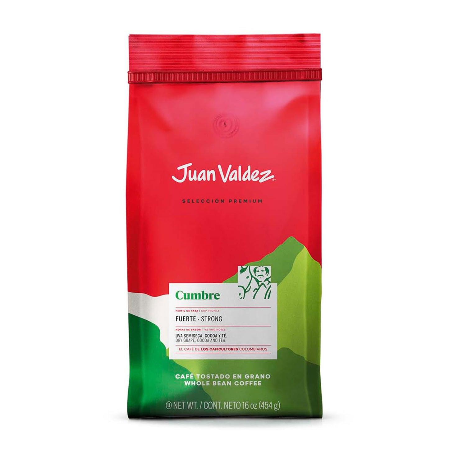 Juan Valdez Volcan Whole Bean Coffee - Dark Roast | 100% Colombian Arabica Beans | 100% Colombian Coffee with Low Acidity and Notes Of Sweet Caramel & Cocoa | 16 oz / 454 gr