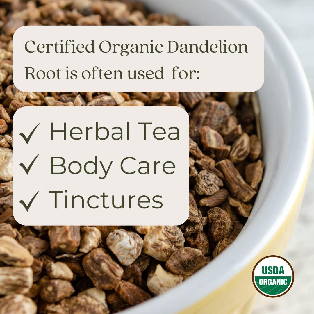 Starwest Botanicals Dandelion Root Raw Cut Organic Eco-Friendly (2.65 oz)