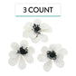 Global Sugar Art Poppy Anemone Sugar Cake Flowers White With Black Center, 3 Count By Chef Alan Tetreault
